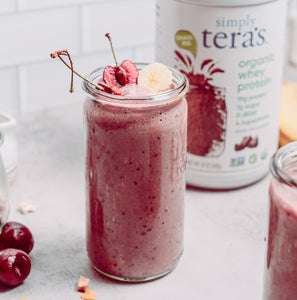 cherry almond protein smoothie