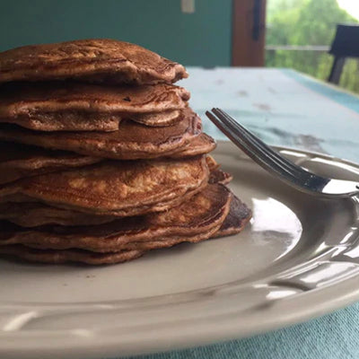 Chocolate Banana Protein Pancakes