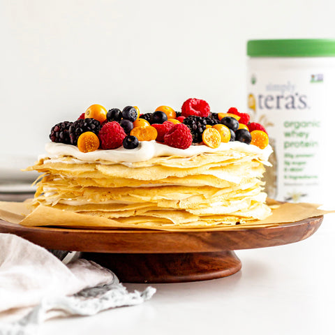 simply tera's honey vanilla crepe cake