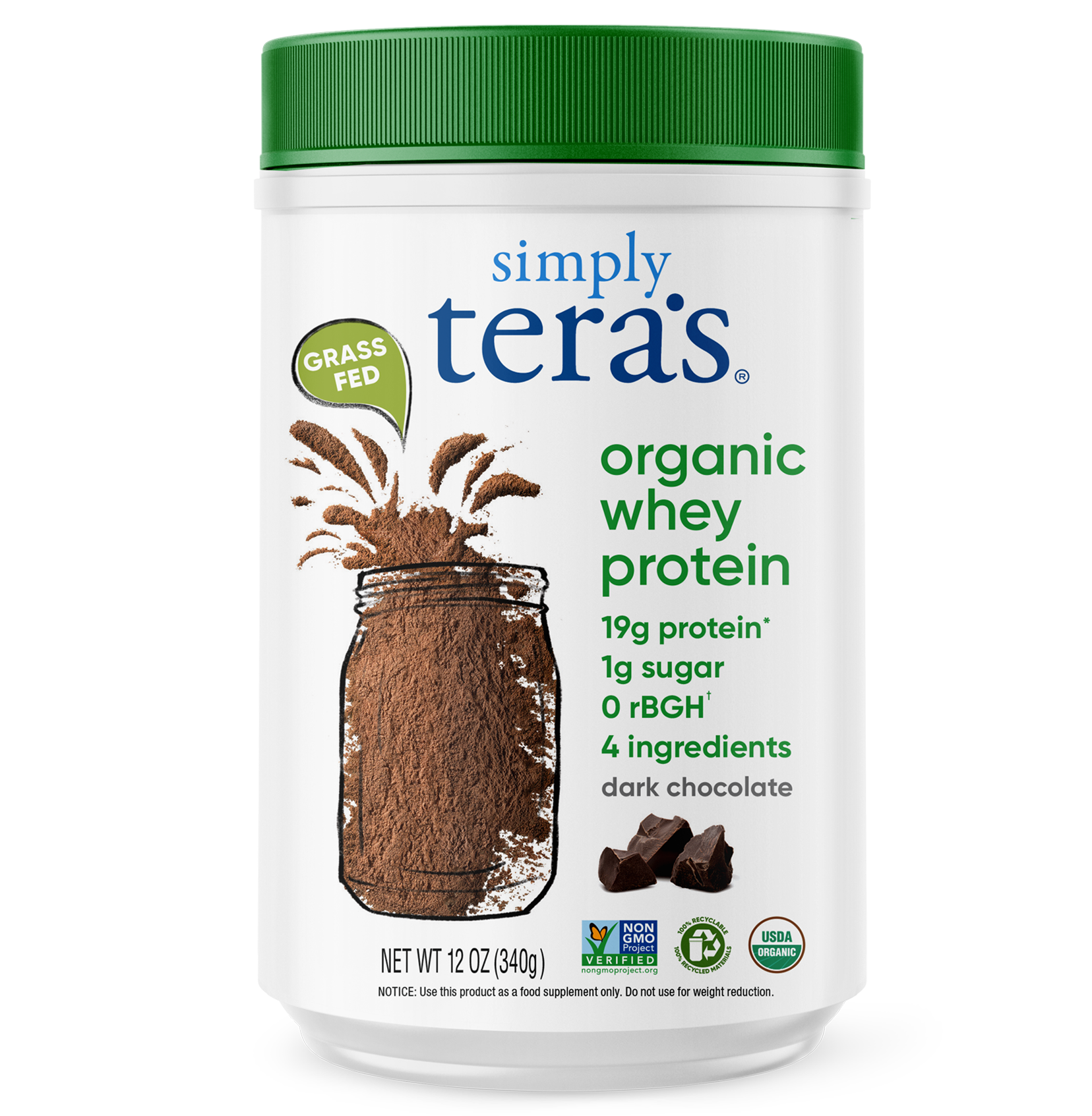 organic whey protein - dark chocolate