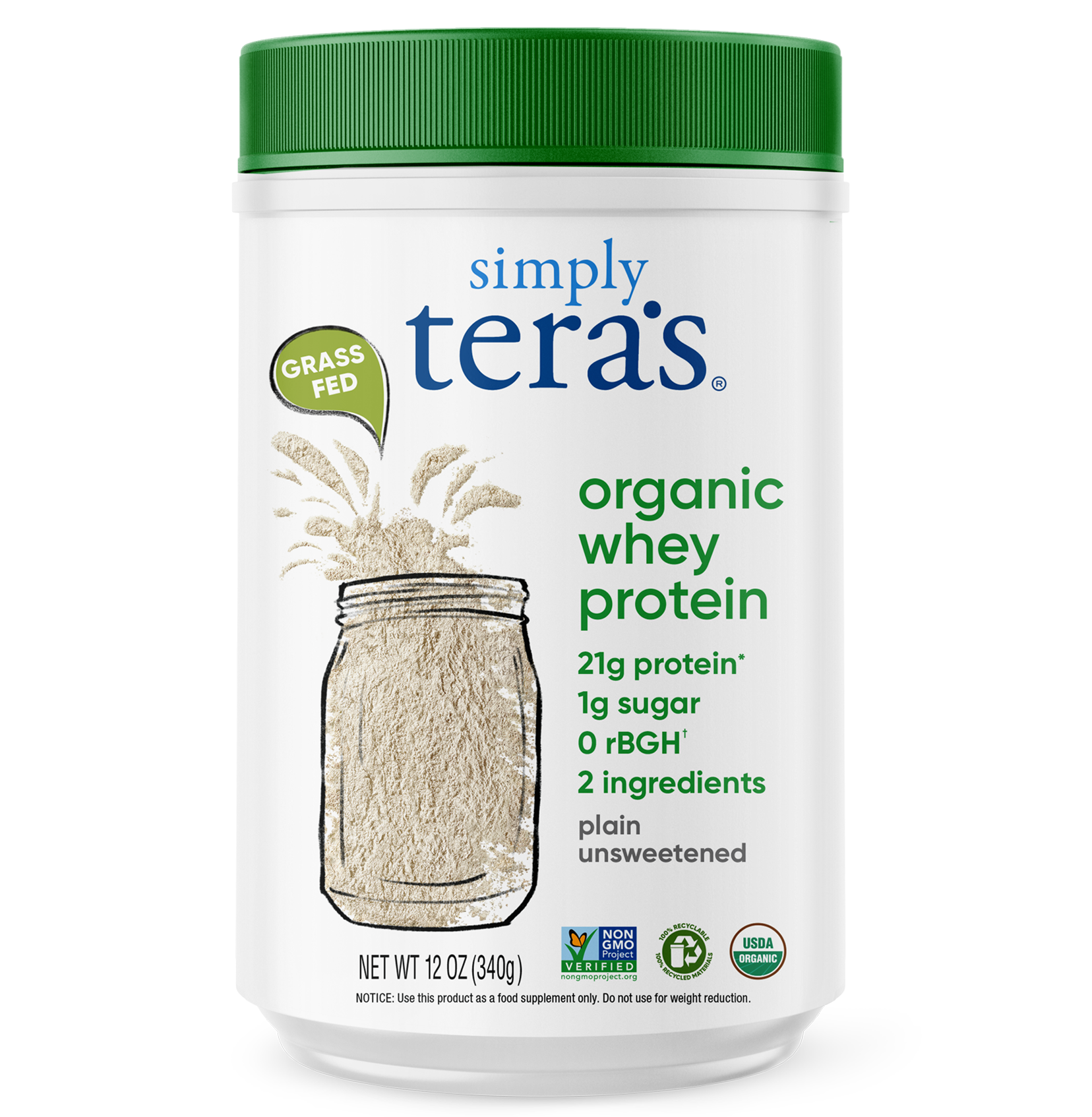 organic whey protein - plain unsweetened